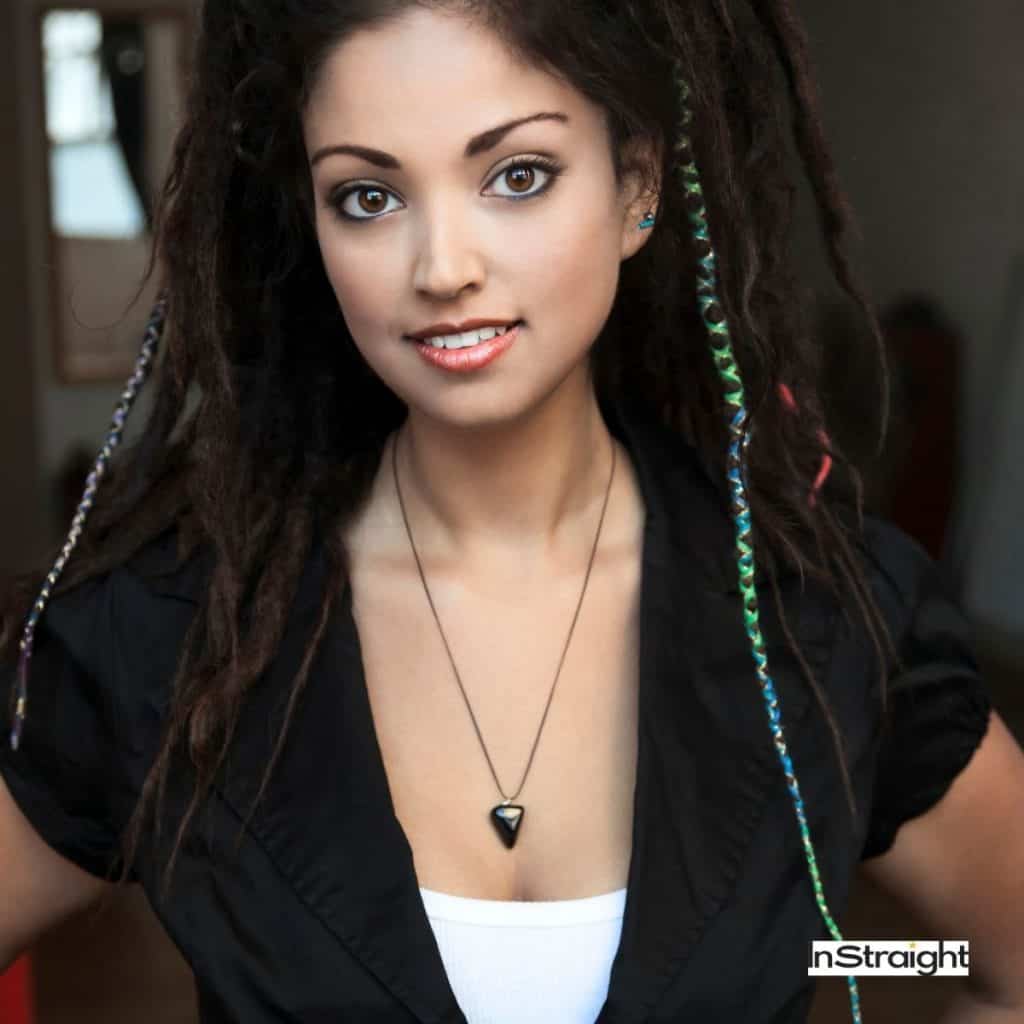 A picture showing black lady with twist hair